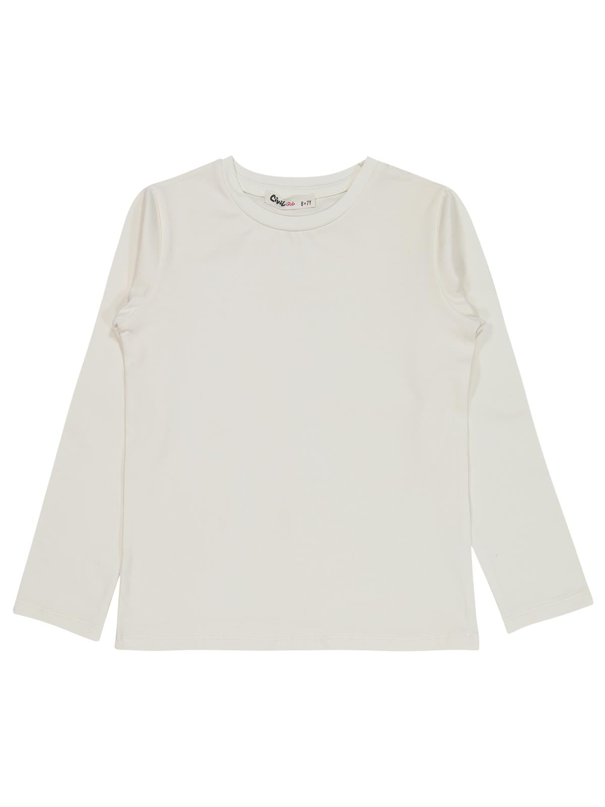 Civil Girls Basic 6-9 Yaş Sweatshirt - Ekru