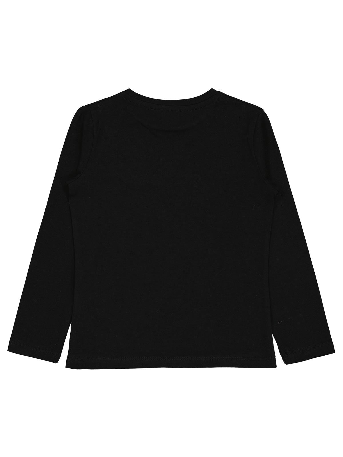 Civil Kız Çocuk Basic Sweatshirt | Likralı Süprem Uzun Kol | Okul Kreş ve Günlük Kullanım - Siyah