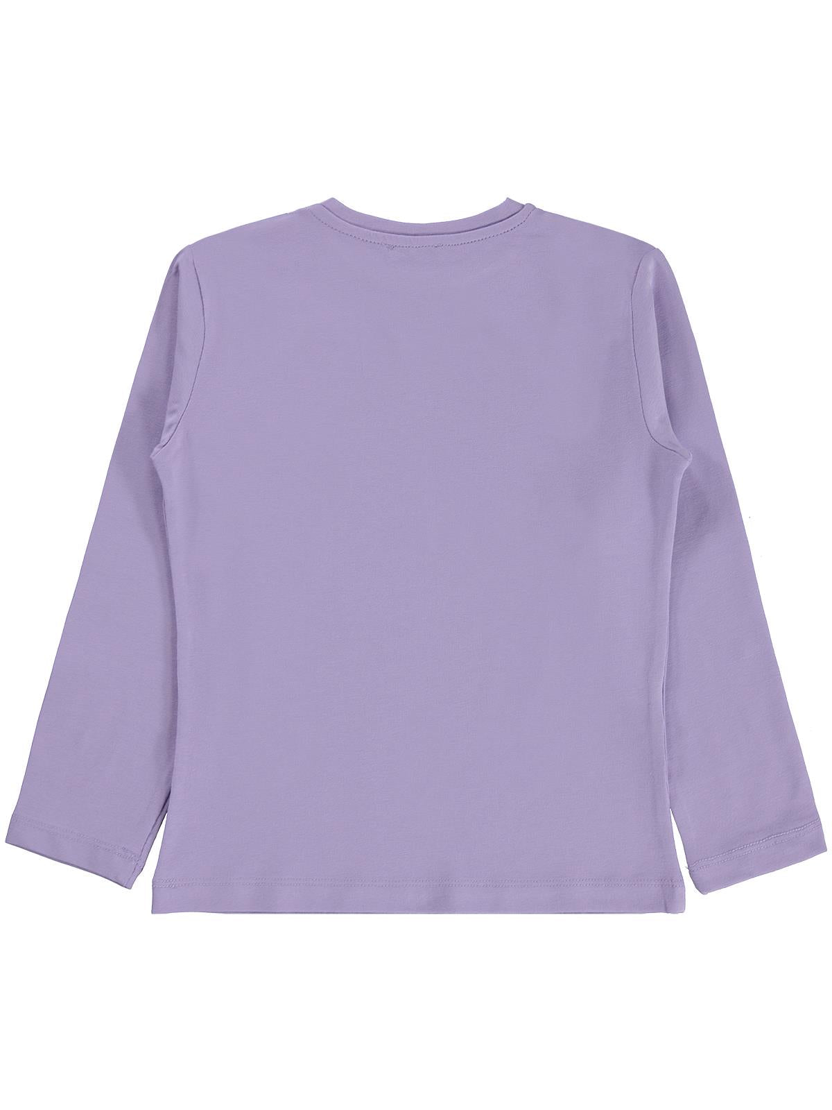 Civil Kız Çocuk Basic Sweatshirt | Likralı Süprem Uzun Kol | Okul Kreş ve Günlük Kullanım - Lila
