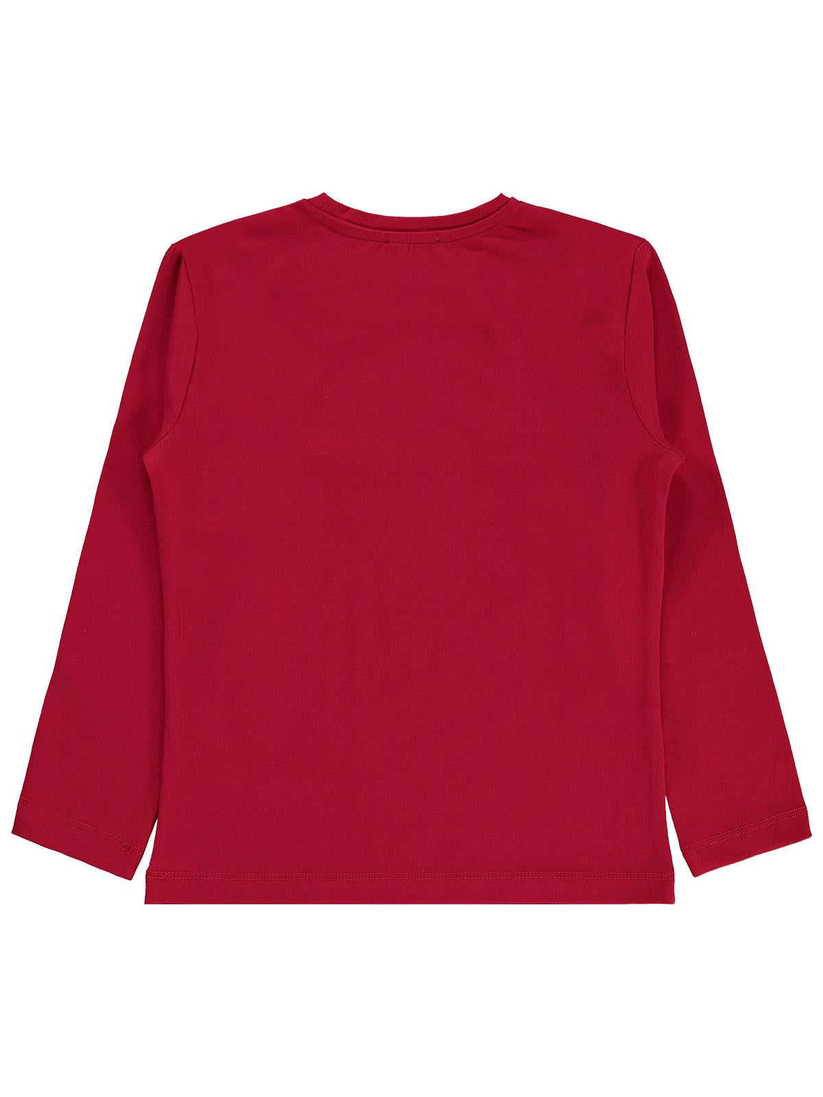 Civil Girls Kız Çocuk Basic Sweatshirt | Likralı Süprem Uzun Kol | Okul Kreş ve Günlük Kullanım - Kırmızı
