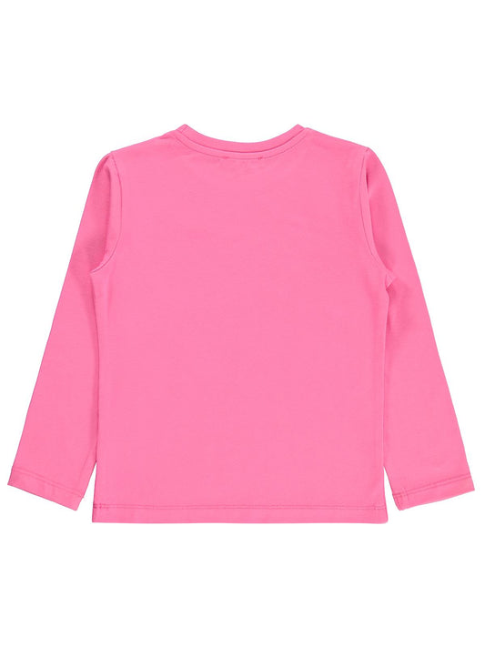 Civil Kız Çocuk Basic Sweatshirt | Likralı Süprem Uzun Kol | Okul Kreş ve Günlük Kullanım - Pembe