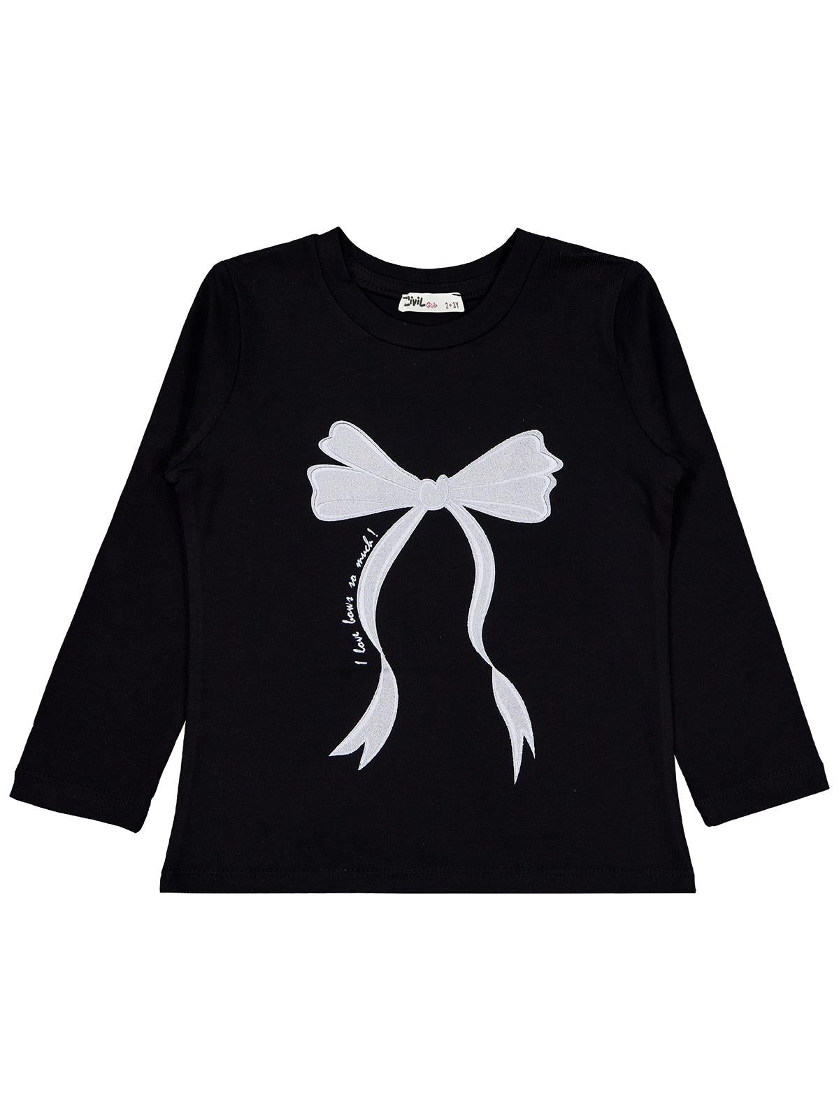 Civil Girls Kurdela Baskılı 2-5 Yaş Sweatshirt - Bej