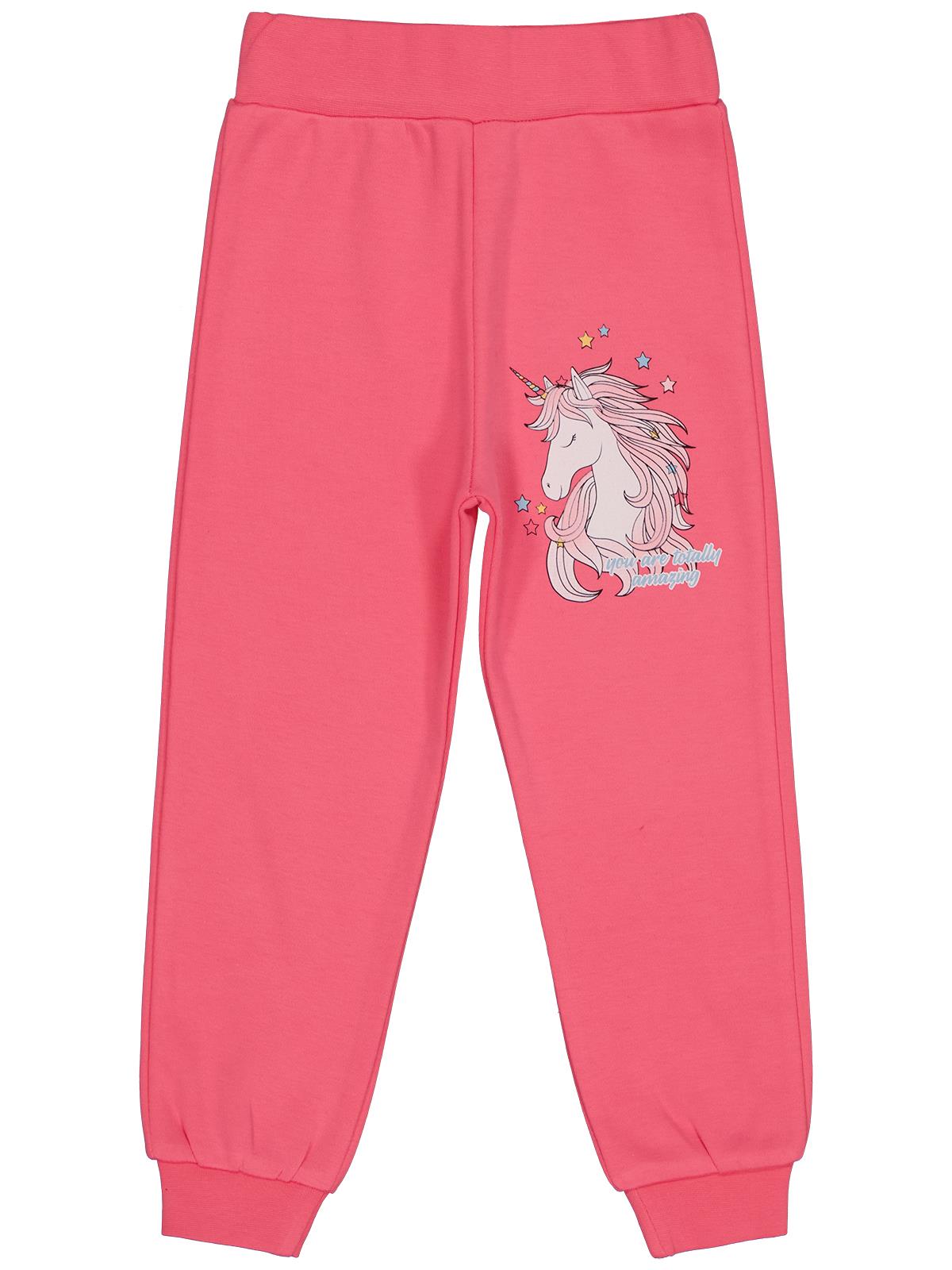 Civil Girls Unicorn Baskılı 2-5 Yaş Eşofman Altı - Pembe