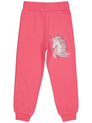 Civil Girls Unicorn Baskılı 2-5 Yaş Eşofman Altı - Pembe