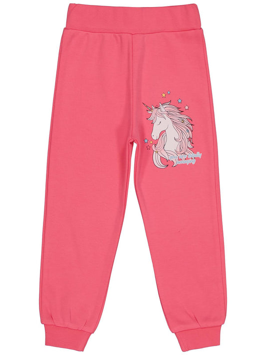 Civil Girls Unicorn Baskılı 2-5 Yaş Eşofman Altı - Pembe