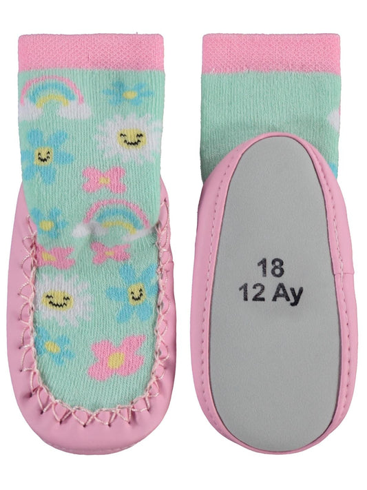 Civil Baby Çiçek Bebek Kız Havlu Çarık Çorap