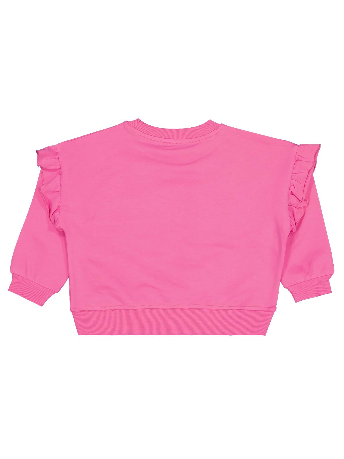 Civil Kız Çocuk Kalpli Unicorn Baskılı Sweatshirt | 2 İp Uzun Kol | Okul Kreş ve Günlük Kullanım - Pembe