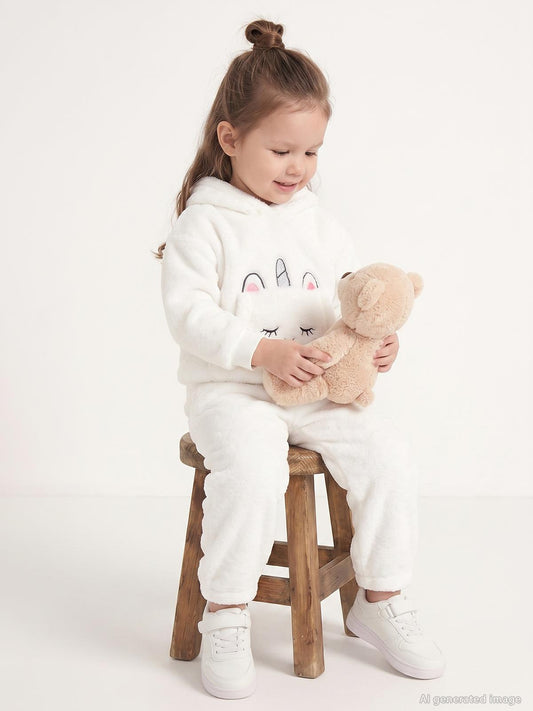 Civil Girls Kız Çocuk Unicorn Nakışlı Eşofman Takımı | Velsoft - Velsoft | Okul Kreş ve Günlük Kullanım - Ekru