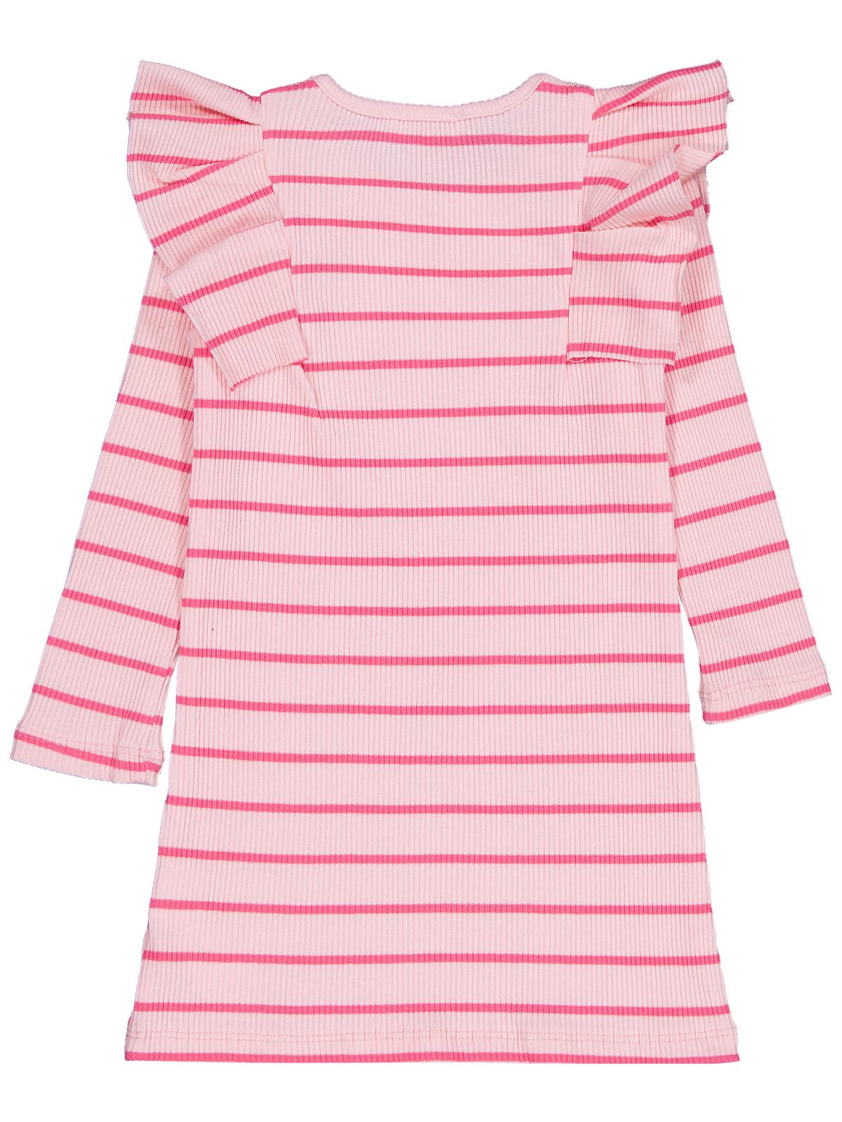 Civil Girls Çizgili 6-9 Yaş Elbise - Pembe