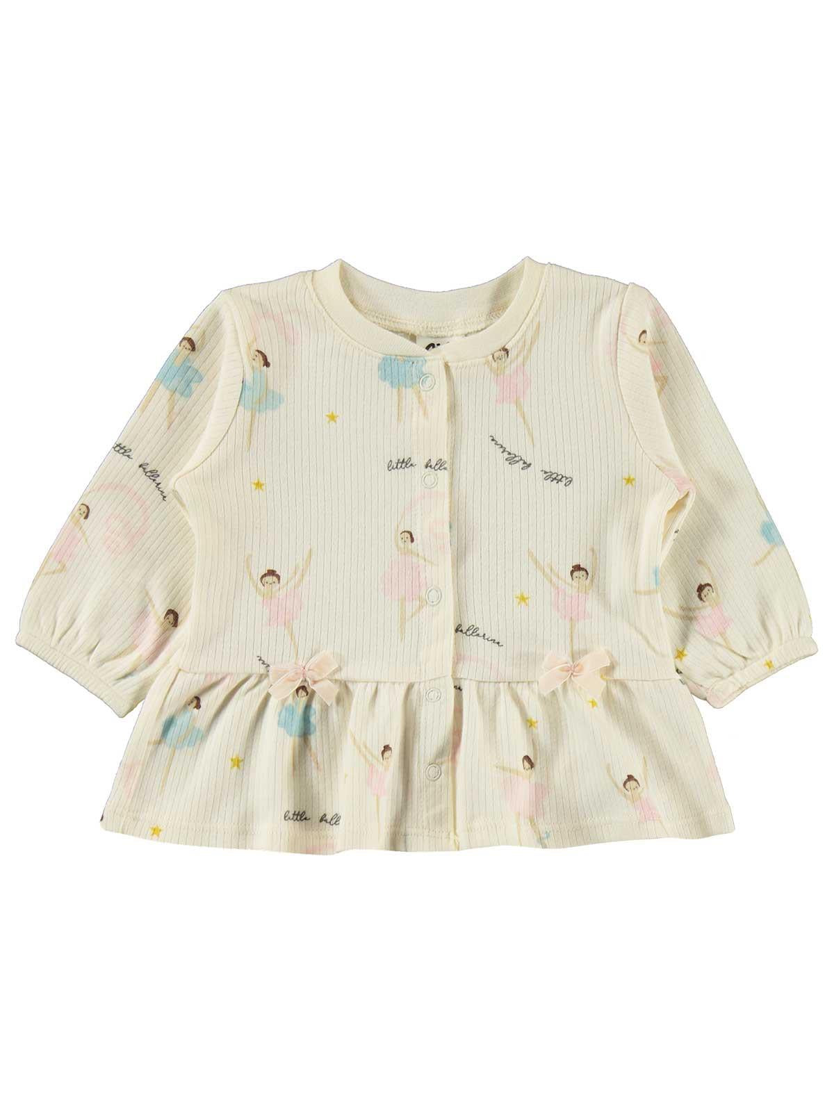 Civil Baby Balerin Empirme 1-9 Ay Pijama Takımı - Ekru