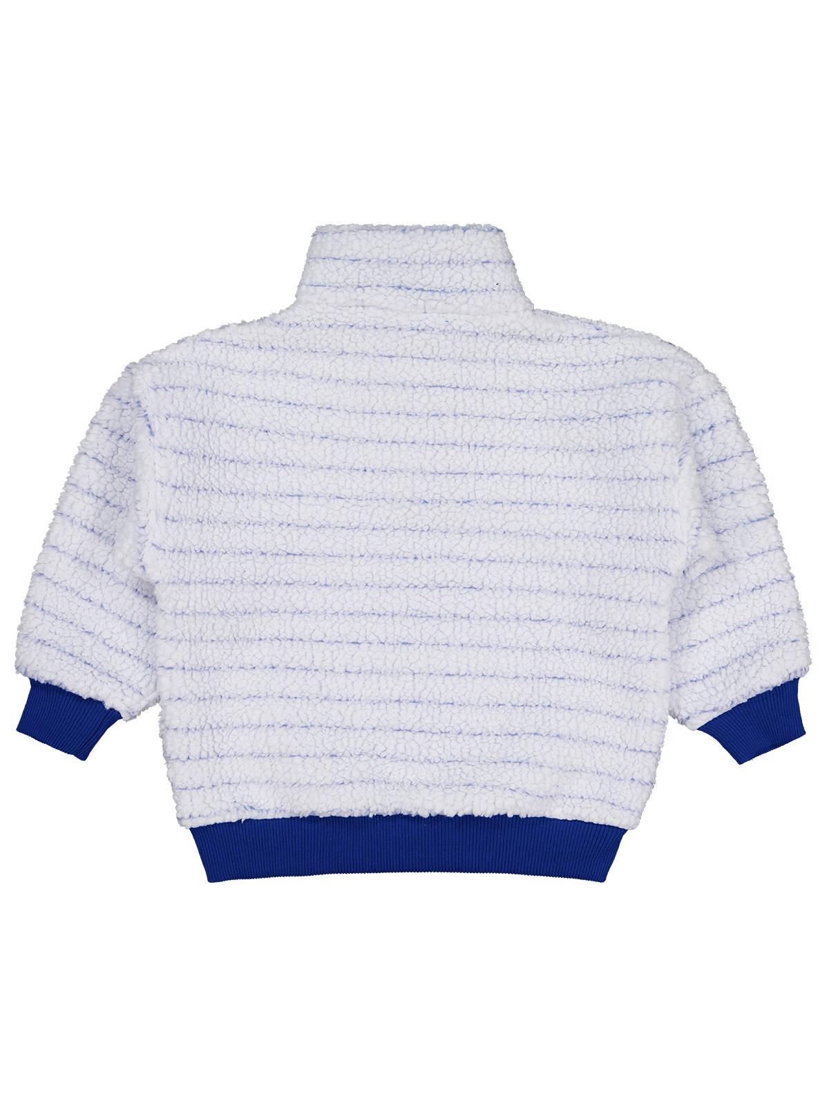 Civil Boys Yakası Patlı Çizgili 2-5 Yaş Sweatshirt - Mavi