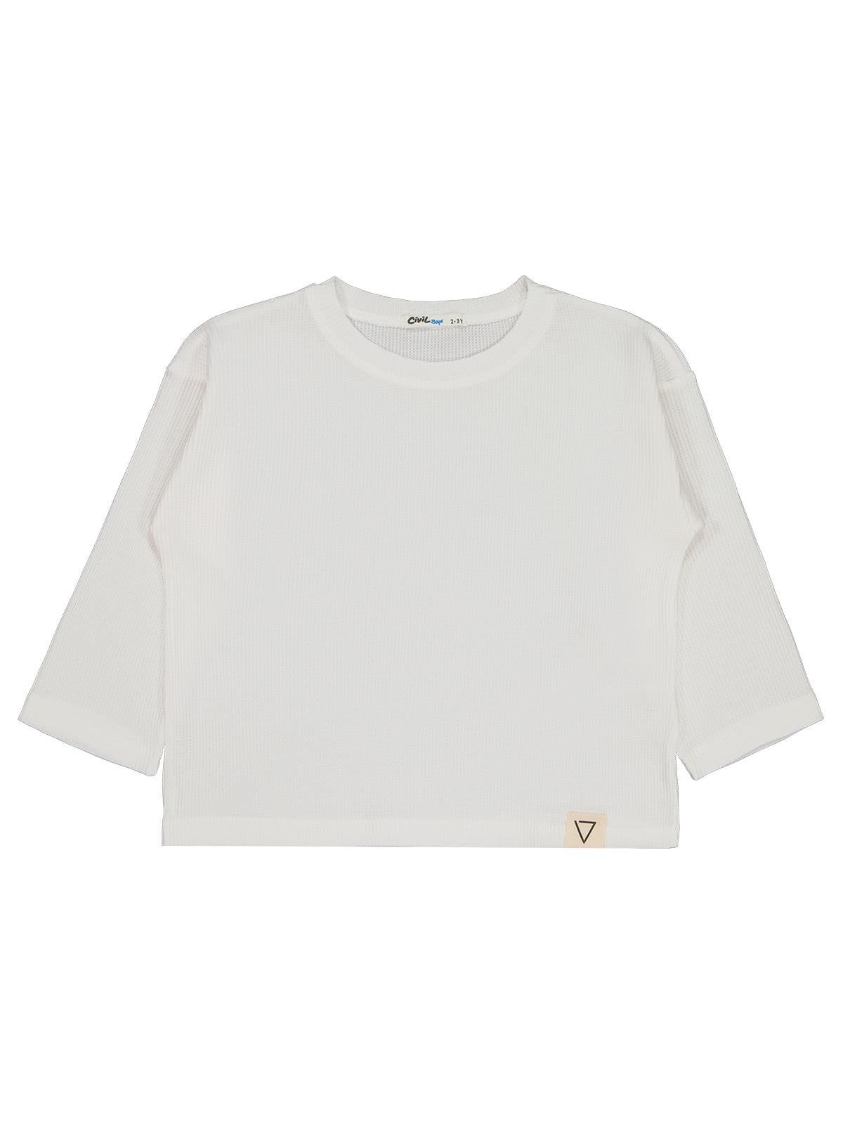 Civil Boys Basic 2-5 Yaş Sweatshirt - Ekru