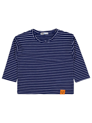 Civil Boys Yatay Çizgili 2-5 Yaş Sweatshirt - Lacivert