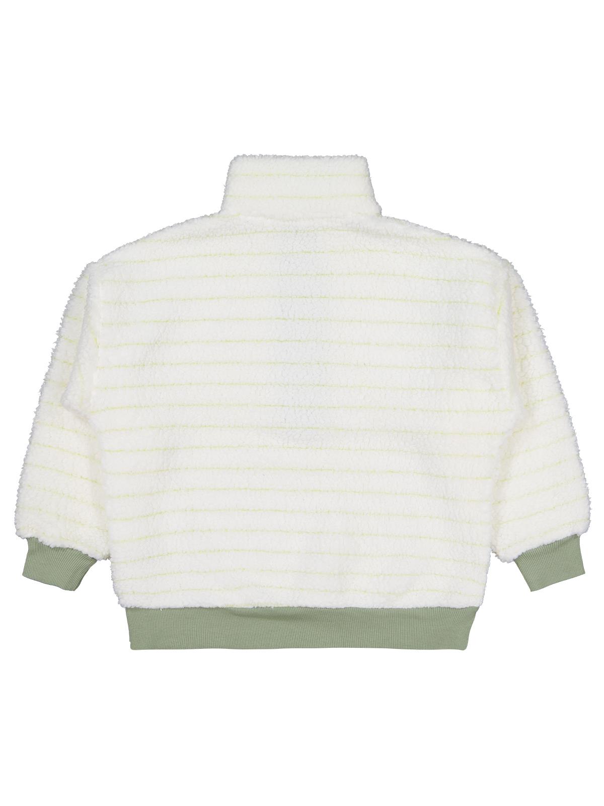 Civil Boys Erkek Çocuk Yakası Patlı Çizgili Sweatshirt | Velsoft Uzun Kol | Okul Kreş ve Günlük Kullanım - Yeşil