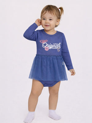 Civil Baby Originals Baskılı 0-3 Yaş Çıtçıtlı Badi - Mavi