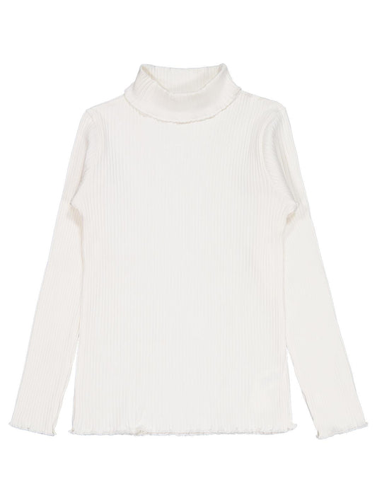 Civil Kız Çocuk Boğazlı Sweatshirt | Kaşkorse Uzun Kol Balıkçı Yaka | Okul Kreş ve Günlük Kullanım - Ekru