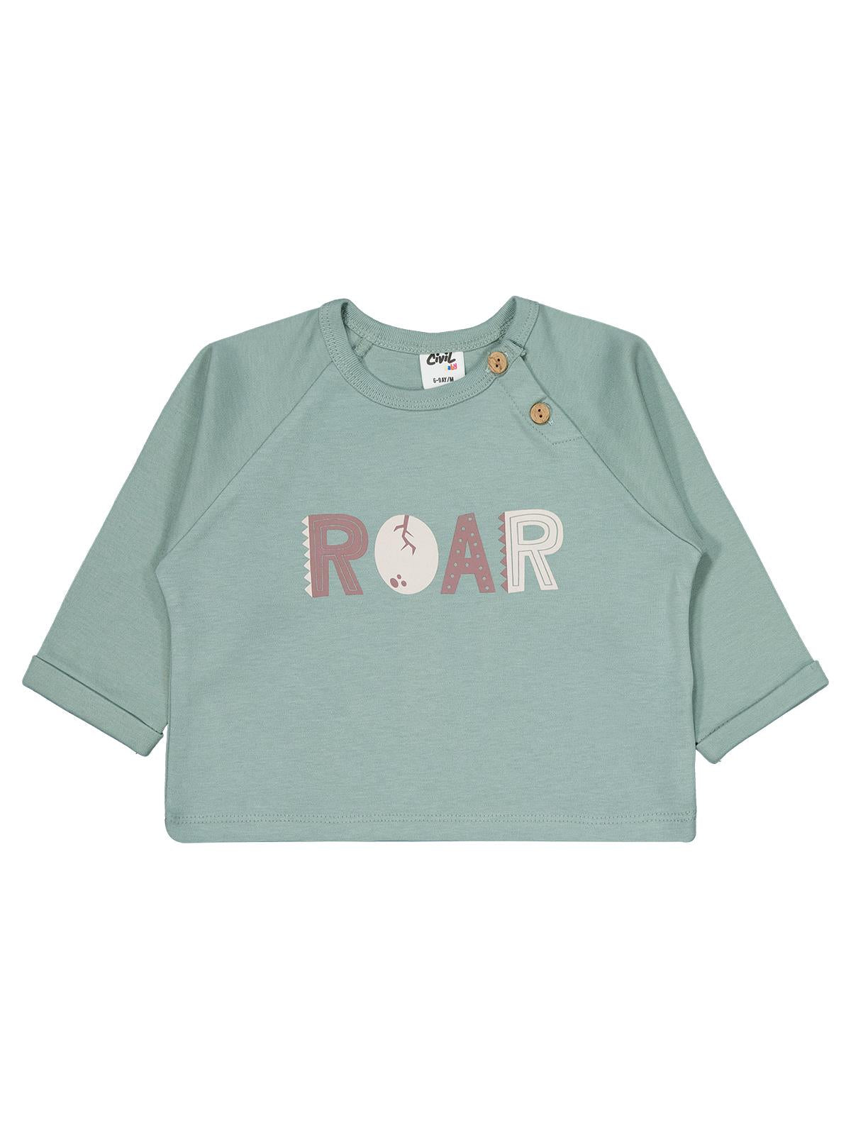 Civil Baby Roar Baskılı 6-18 Ay Takım - Yeşil