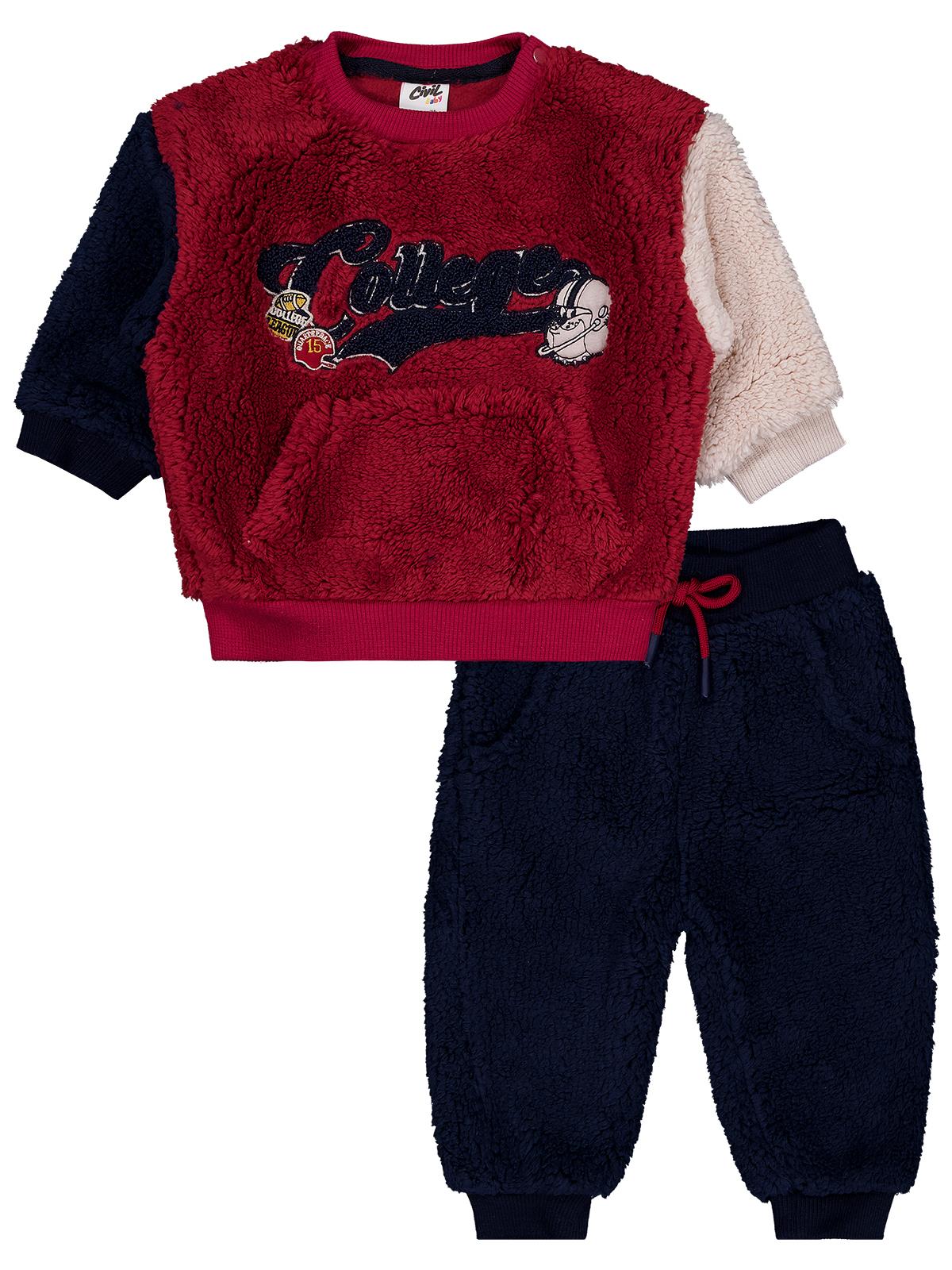 Civil Baby College Nakışlı 6-18 Ay Takım - Lacivert