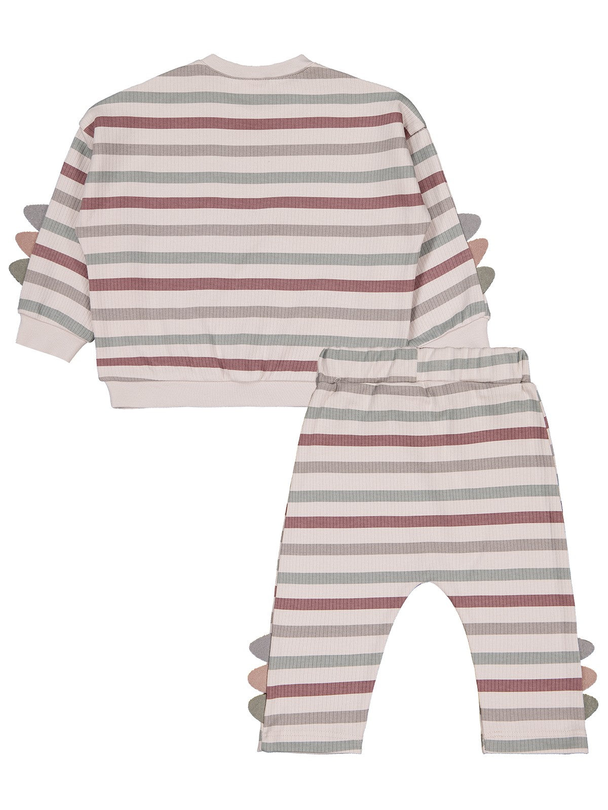 Civil Baby Çizgi Empirme 6-18 Ay Takım - Bej