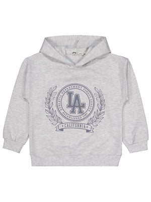 Civil Kız Çocuk CALIFIRNIA Baskılı Sweatshirt | 2 İp Uzun Kol | Okul Kreş ve Günlük Kullanım - Gri