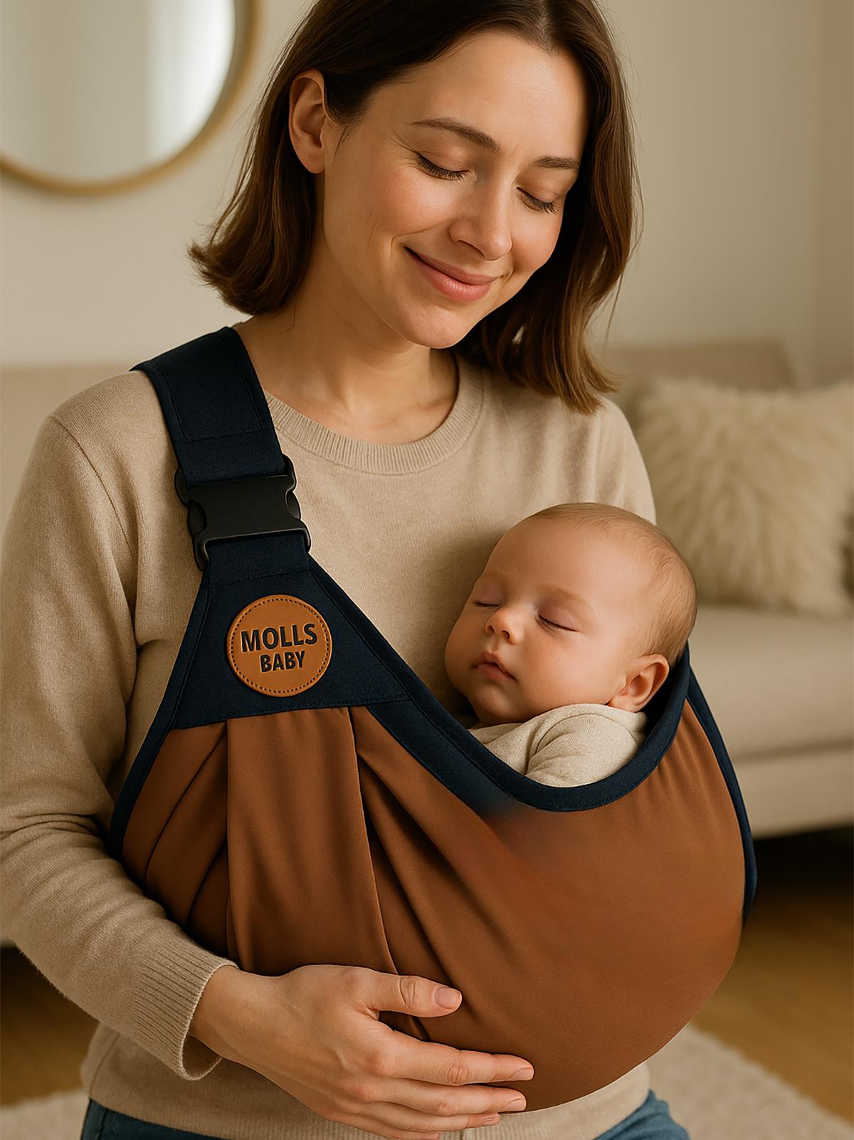 Molls Baby Pratik Kanguru Sling - Kahverengi