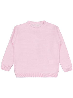 Civil Girls Düz 6-9 Yaş Kazak - Pembe