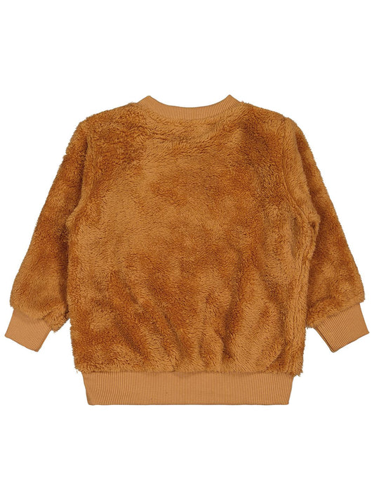 Civil Boys Erkek Çocuk Ayı Nakışlı Sweatshirt | Velsoft Uzun Kol | Okul Kreş ve Günlük Kullanım - Turuncu