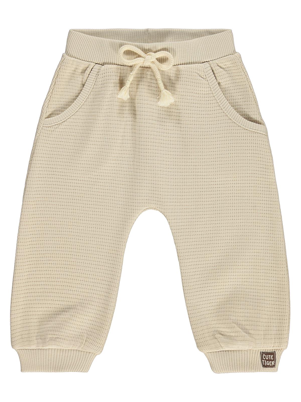 Civil Baby Cute Tiger Etiketli 6-18 Ay Eşofman Altı - Bej