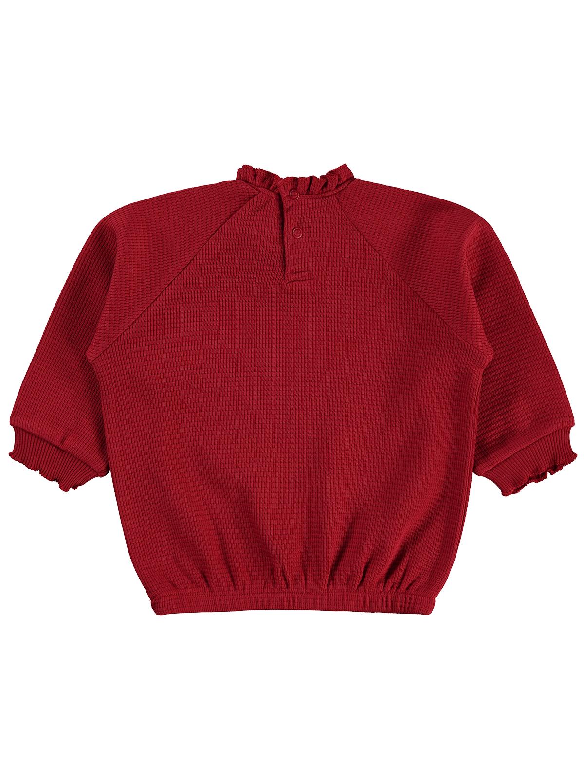 Civil Baby Uğur Böceği Nakışlı 6-18 Ay Sweatshirt - Kırmızı