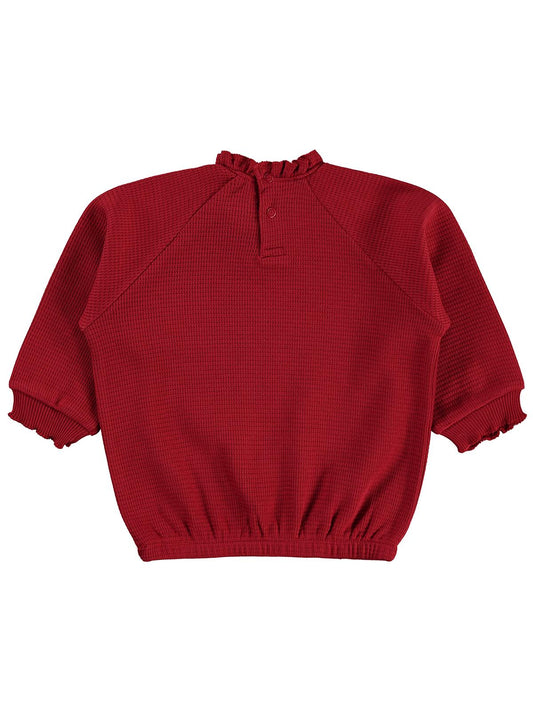 Civil Baby Uğur Böceği Nakışlı 6-18 Ay Sweatshirt - Kırmızı