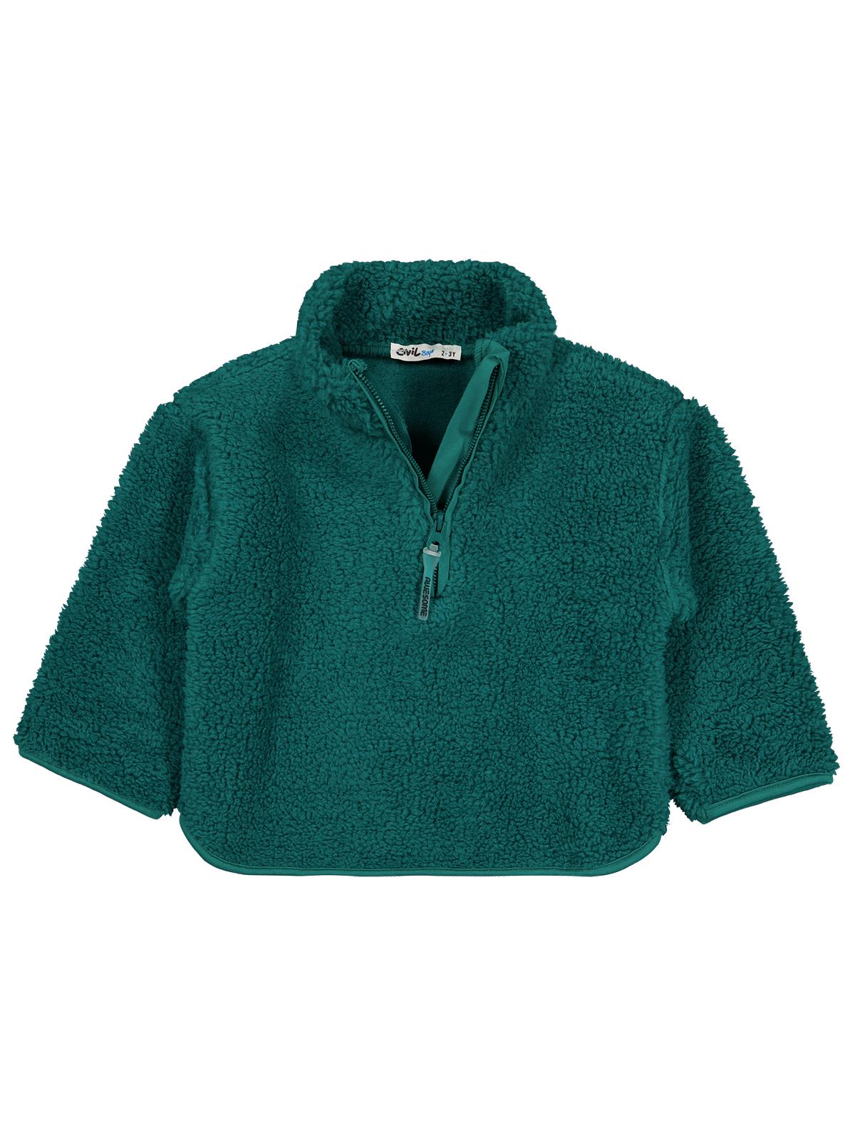 Civil Boys Biyeli Yarım Fermuarlı 2-5 Yaş Sweatshirt - Hardal