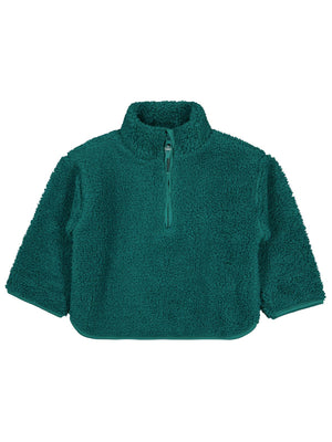 Civil Boys Erkek Çocuk Biyeli Yarım Fermuarlı Sweatshirt | Velsoft | Okul Kreş ve Günlük Kullanım - Yeşil