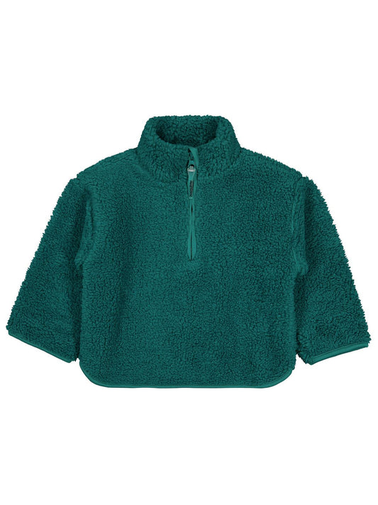 Civil Boys Erkek Çocuk Biyeli Yarım Fermuarlı Sweatshirt | Velsoft | Okul Kreş ve Günlük Kullanım - Yeşil