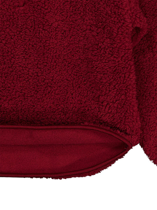 Civil Boys Erkek Çocuk Biyeli Yarım Fermuarlı Sweatshirt | Velsoft | Okul Kreş ve Günlük Kullanım - Bordo