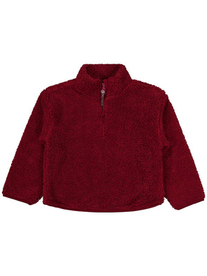 Civil Boys Biyeli Yarım Fermuarlı 10-13 Yaş Sweatshirt - Bordo