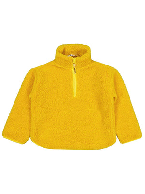 Civil Boys Erkek Çocuk Biyeli Yarım Fermuarlı Sweatshirt | Velsoft | Okul Kreş ve Günlük Kullanım - Hardal