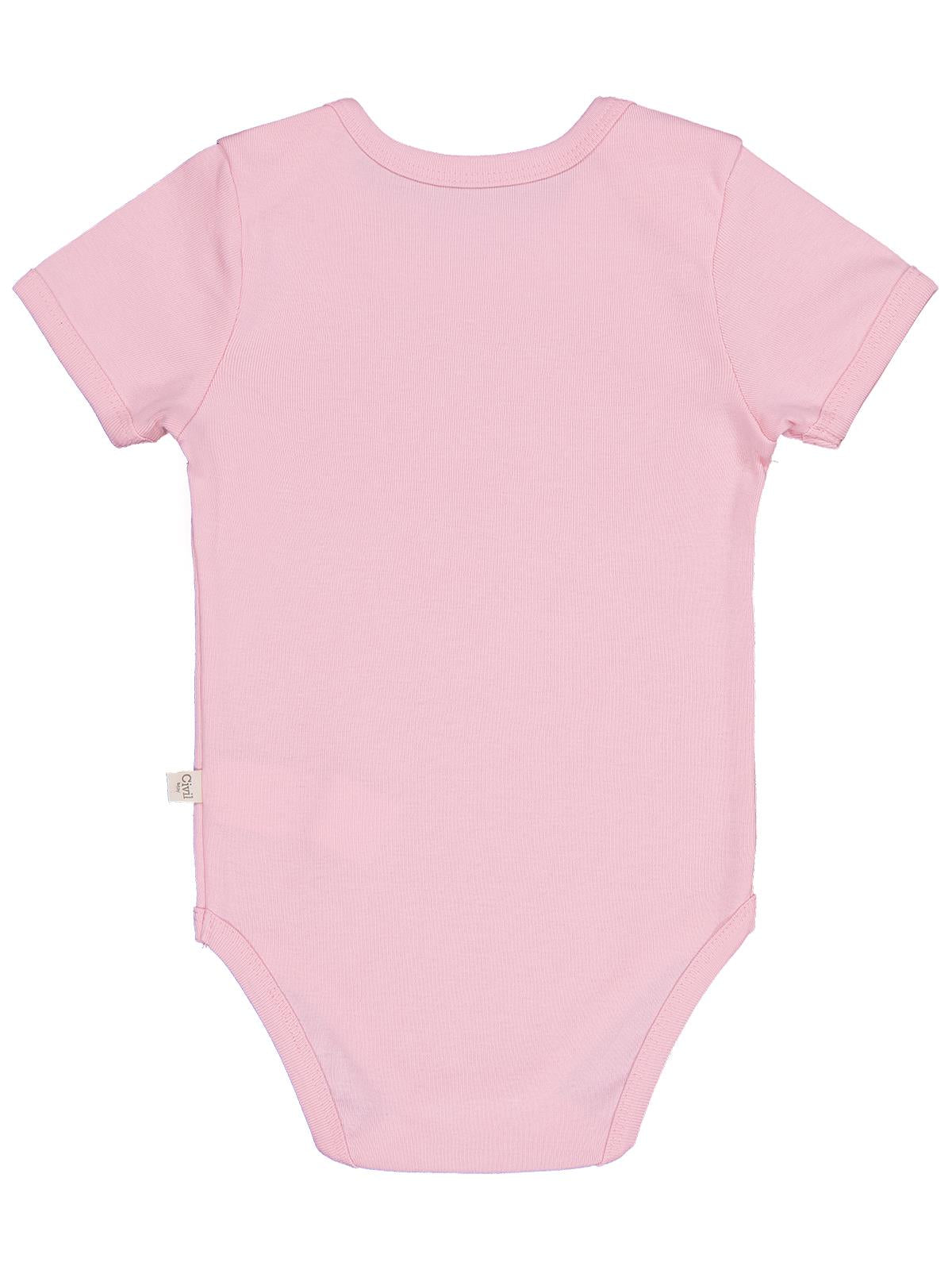 Civil Baby Düz Renkli Kısa Kol 1-3 Yaş Çıtçıtlı Badi - Mavi