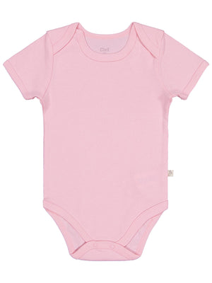 Civil Baby Düz Renkli Kısa Kol 1-3 Yaş Çıtçıtlı Badi - Pembe