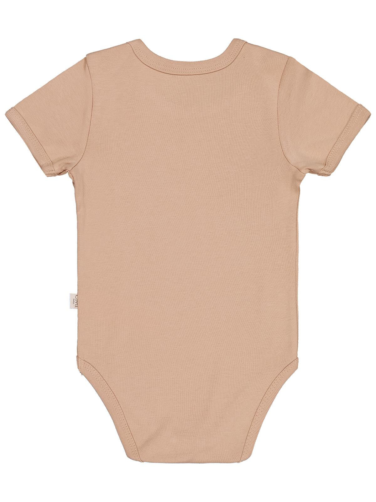 Civil Baby Düz Renkli Kısa Kol  Çıtçıtlı Badi - Sarı