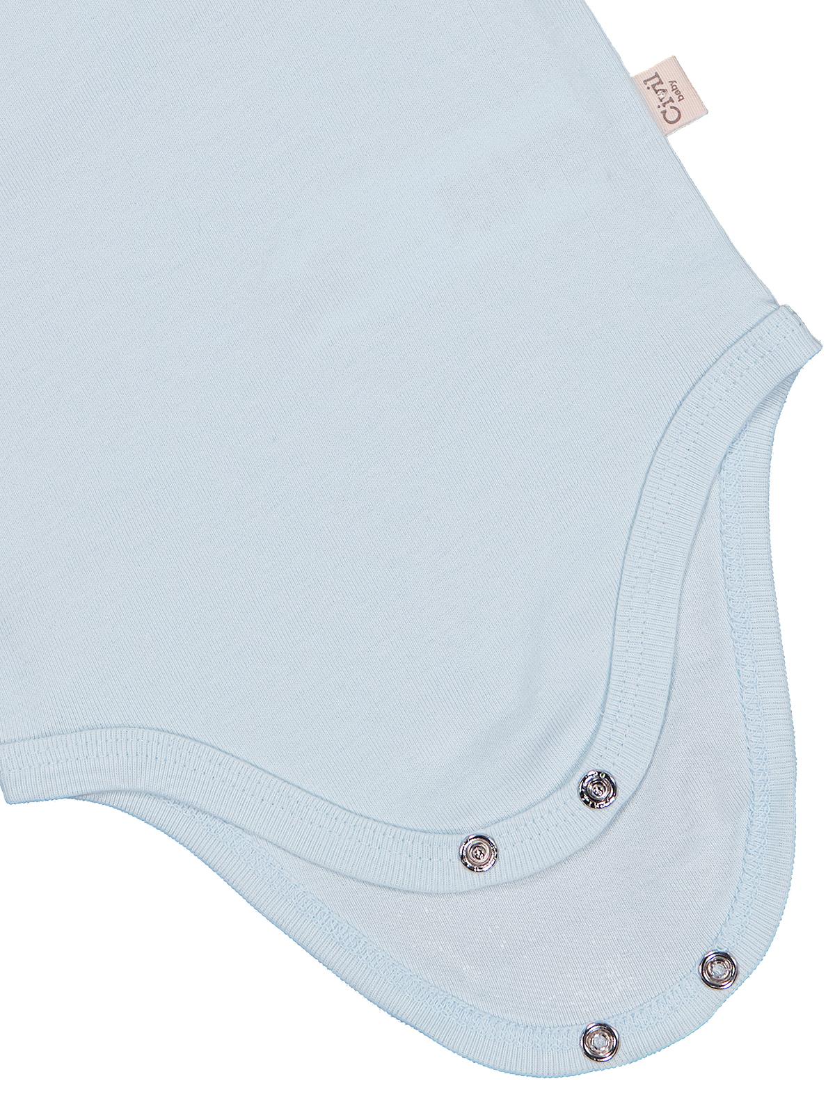 Civil Baby Düz Renkli Uzun Kol 0-1 Ay Çıtçıtlı Badi - Mavi