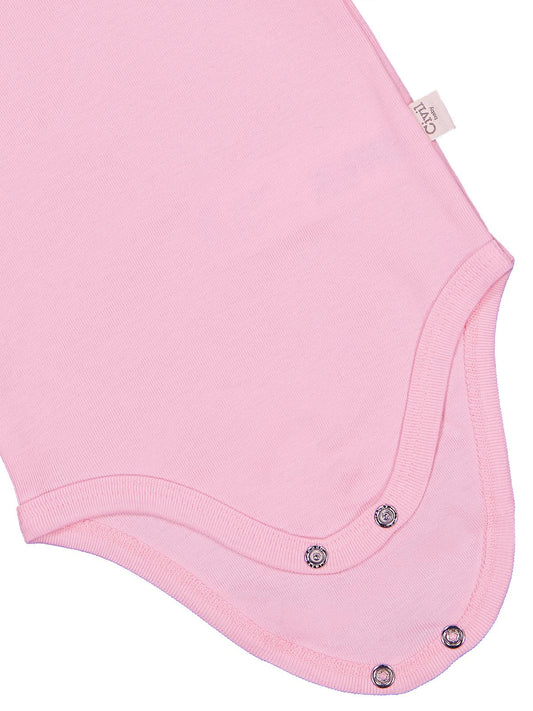 Civil Baby Düz Renkli Uzun Kol  Çıtçıtlı Badi - Pembe