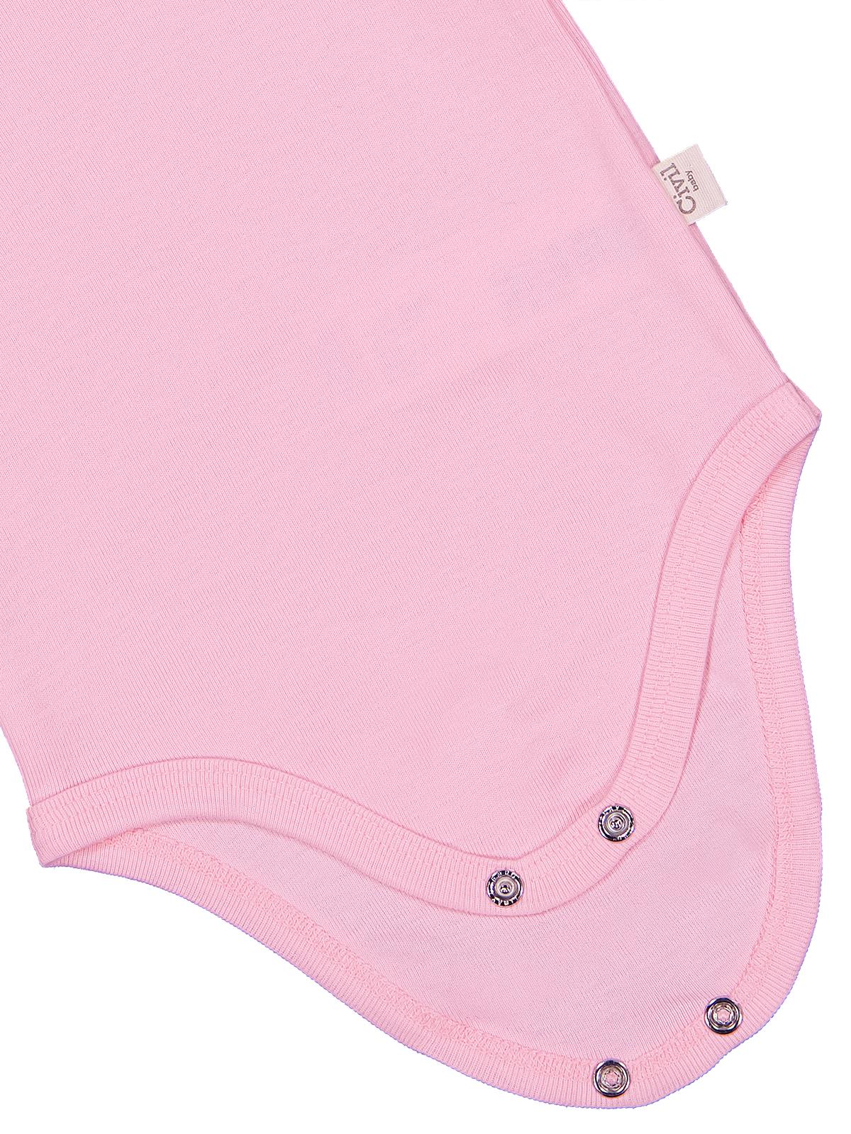 Civil Baby Düz Renkli Uzun Kol 12-36 Ay Çıtçıtlı Badi - Pembe