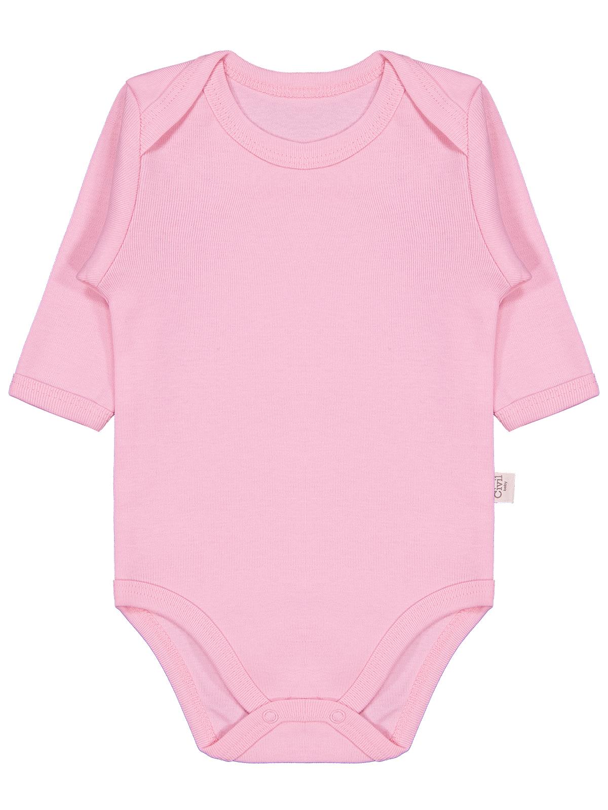 Civil Baby Düz Renkli Uzun Kol 0-1 Ay Çıtçıtlı Badi - Mavi