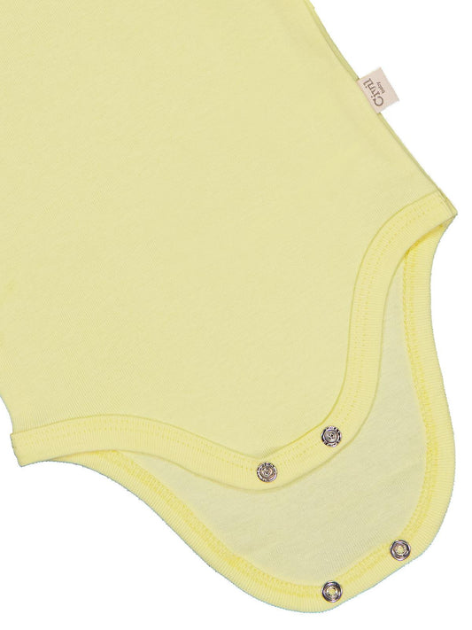 Civil Baby Düz Renkli Uzun Kol 12-36 Ay Çıtçıtlı Badi - Sarı