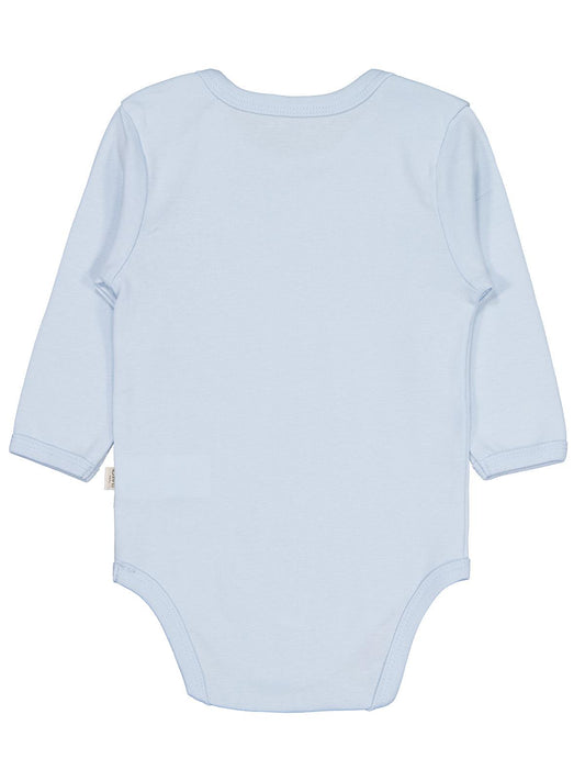 Civil Baby Düz Renkli Uzun Kol 12-36 Ay Çıtçıtlı Badi - Mavi
