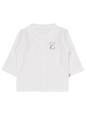 Civil Baby Ayıcık Baskılı 1-9 Ay Pijama Takımı - Ekru