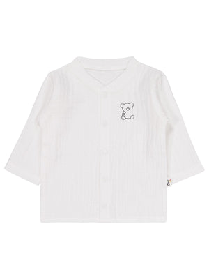Civil Baby Ayıcık Baskılı 1-9 Ay Pijama Takımı - Ekru