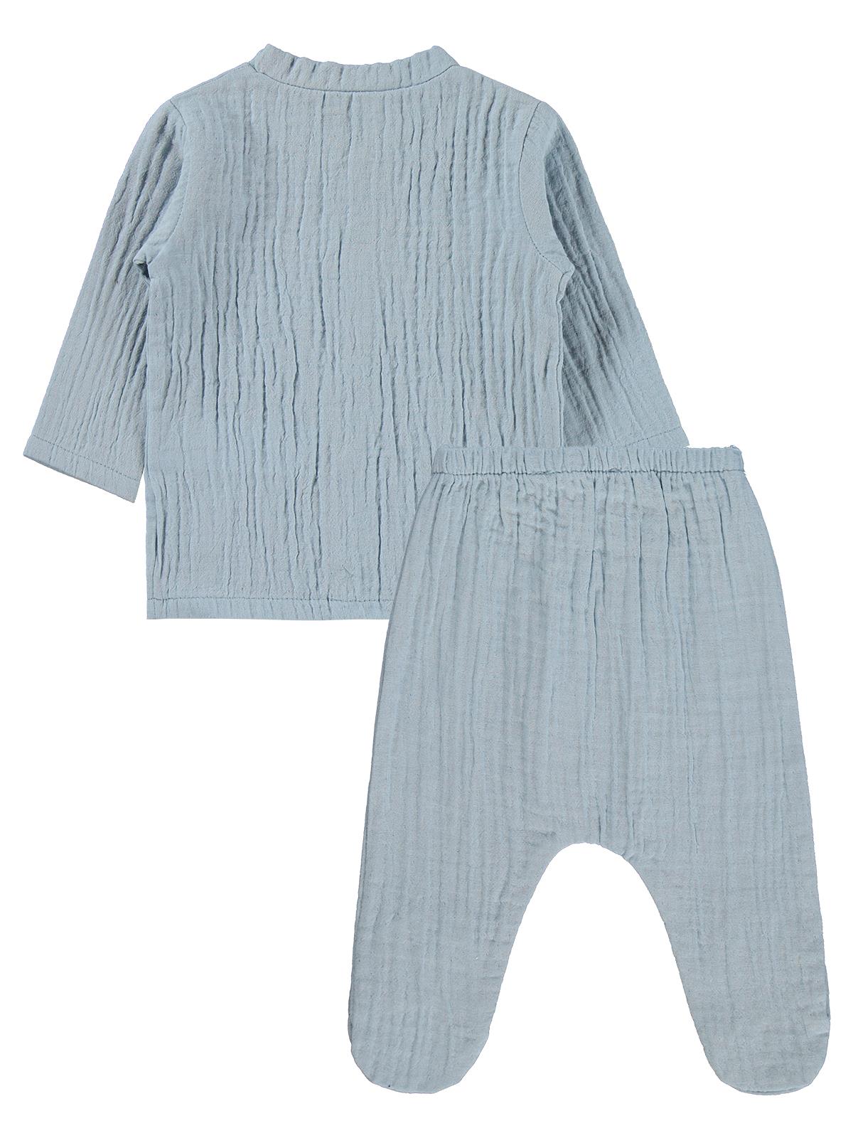 Civil Baby Ayıcık Baskılı 1-9 Ay Pijama Takımı - Ekru