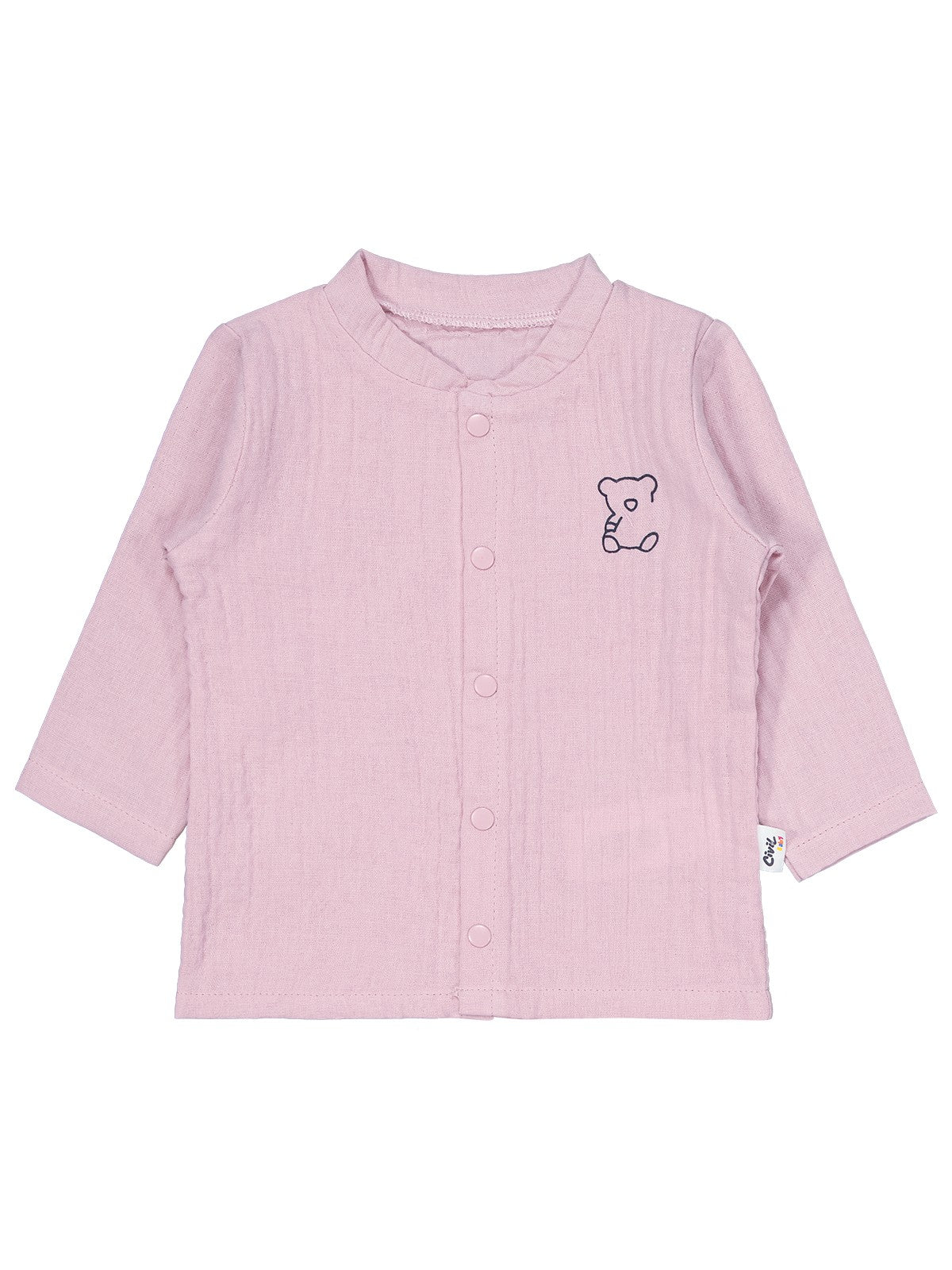 Civil Baby Ayıcık Baskılı 1-9 Ay Pijama Takımı - Ekru