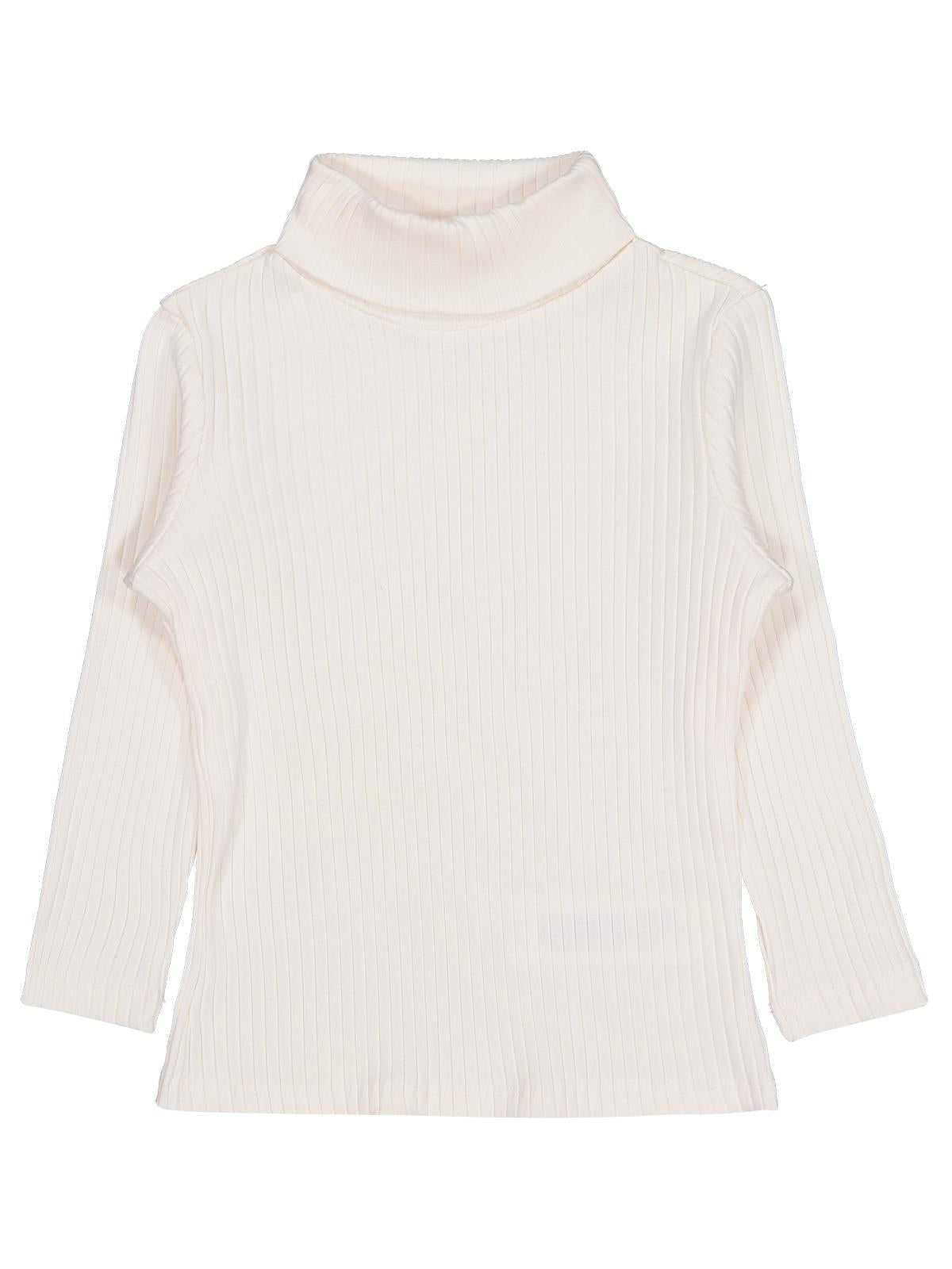 Civil Kız Çocuk Boğazlı Sweatshirt | Kaşkorse Uzun Kol Balıkçı Yaka | Okul Kreş ve Günlük Kullanım - Ekru